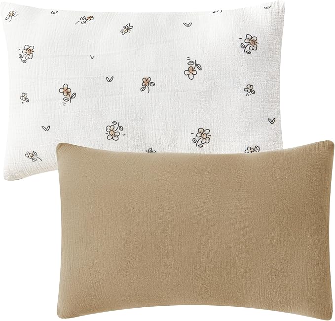 JELLYMONI 2 Pack Muslin Toddler Pillowcase by JELLYMONI