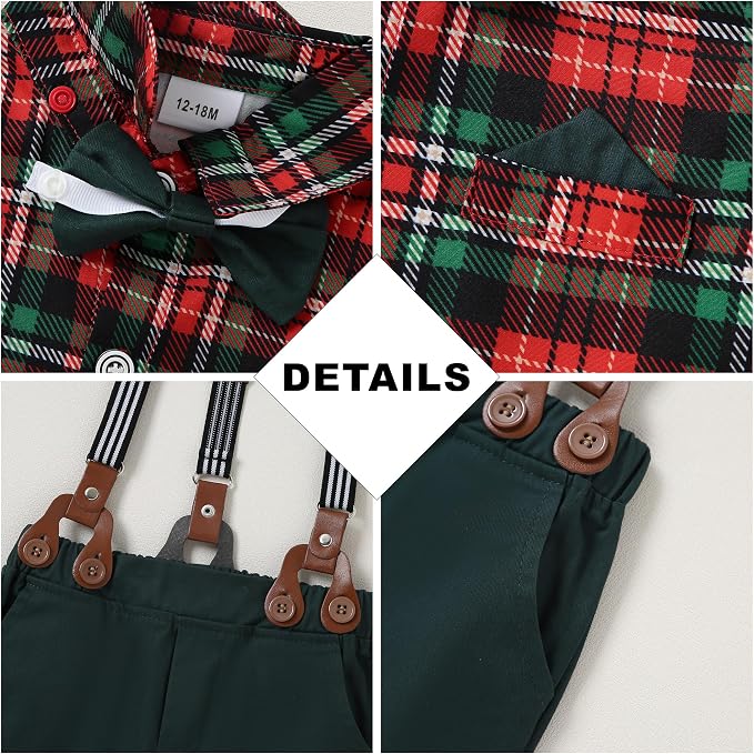 CARETOO Toddler Boy Clothes Suit Gentleman Wedding Outfits Kids Formal Dress - Image 3