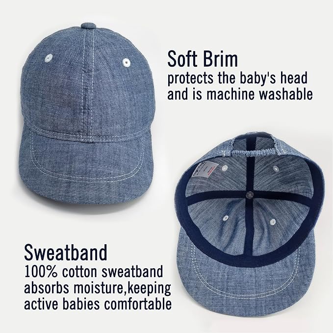 Keepersheep Baby Baseball Cap Infant Sun Hat, Cotton Knit - Image 2