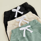 Sejardin Toddler Baby Boy Girl Pants 3 Pack Solid Color Elastic Waist Jogger - Image 6