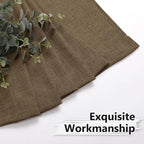 Tollpiz Short Linen Curtain Bedroom Rod Pocket Semi Sheer Curtains Burlap Light - Image 7