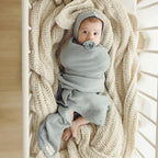 Organic Pointelle Receiving Swaddle Blanket - Image 5