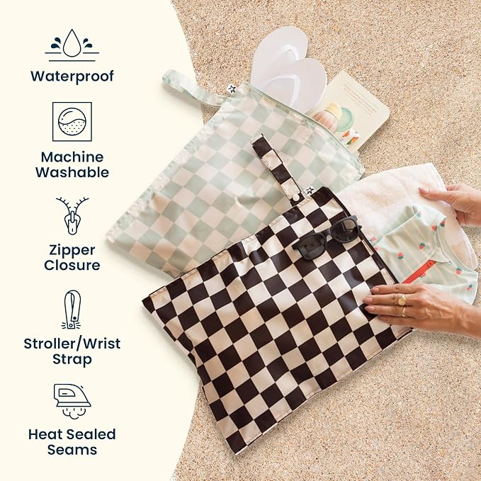 Tiny Twinkle Wet Dry Bag – 2 Pack Reusable Waterproof & Mess Proof Wet Bags - Image 3