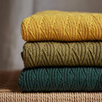 Knitted Organic Cotton Baby Blanket- Swaddle Blanket - Image 6