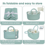 Diaper Caddy Organizer for Baby Cotton Rope Nursery Storage Bin Basket Portable - Image 7