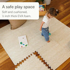 Lillefolk Baby Play Mat for Floor – 6x6ft Beige | Soft Non Toxic Premium EVA - Image 5