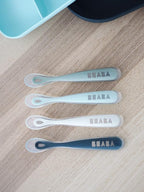 BEABA Baby's First Foods Spoon Set, Original Silicone Baby Spoons, Baby - Image 2