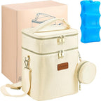 Breastmilk Cooler Bag with Ice Pack & Pacifier Case, Large Double Layer - Image 7