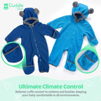 Cuddle Club Fleece Baby Bunting Bodysuit - Image 3