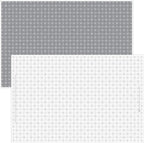 Gray and White Disposable Placemats by HomeWorthy