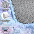 ONASAR Rainbow Rugs for Girls Bedroom, 5x8 Washable Fluffy Bedside Throw Area - Image 3