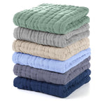 Muslin Baby Washcloths 6 Pack, 100% Cotton Wash Cloths by Unnivoll