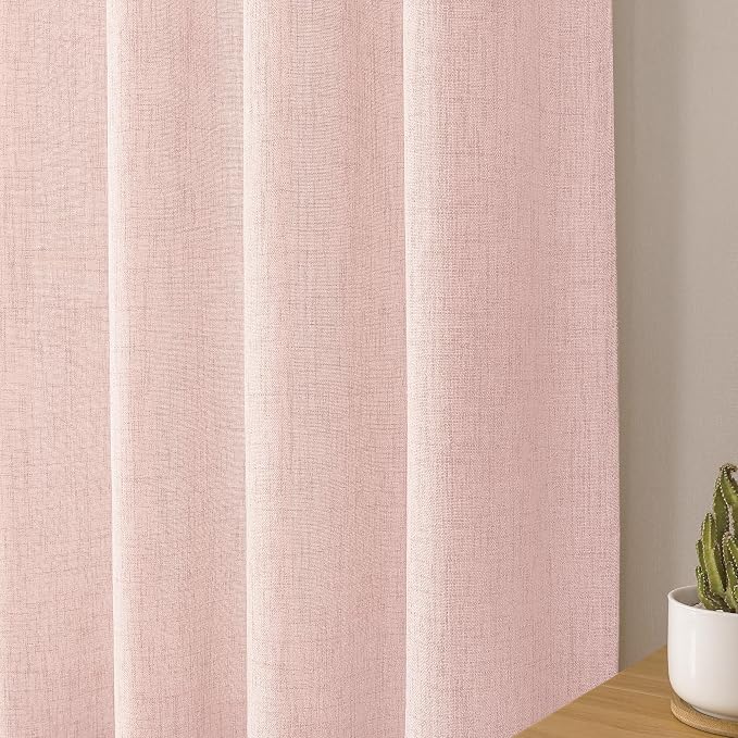 Tollpiz Linen Tier Curtain Rod Pocket Semi Sheer Half Kitchen Curtains Burlap - Image 8