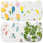 Zainpe 6Pcs Snap Muslin Cotton Bibs by Zainpe