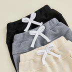 Sejardin Toddler Baby Boy Girl Pants 3 Pack Solid Color Elastic Waist Jogger - Image 6