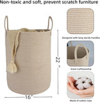 Cotton Rope Laundry Basket Hamper - Image 2