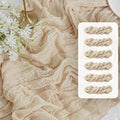 FEXIA 6 Pack Beige Gauz Table Runner 35x120 Inches by FEXIA