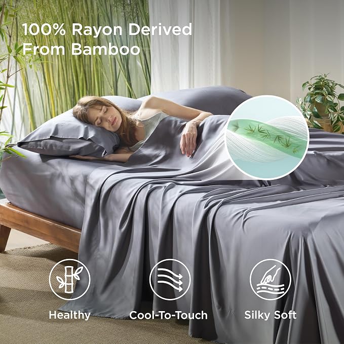 Bedsure Queen Sheet Set, Cooling Sheets - Image 2