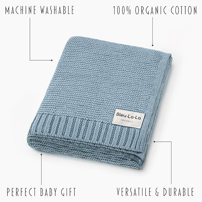 Organic Cotton Heritage Knit Receiving Blanket - Image 3