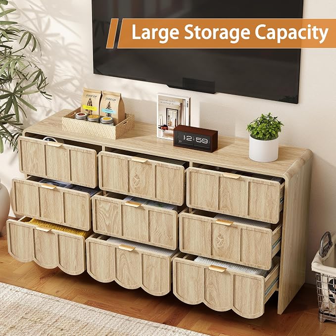 9 Drawer Dresser for Bedroom, Modern Closet Chest of Drawers - Image 5