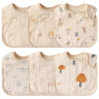 Zainpe 6Pcs Snap Muslin Cotton Baby Bibs Rabbit Bear Sheep Pattern Bandana by Zainpe