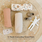 Konssy 3 Pack Muslin Swaddle Blankets - Image 4