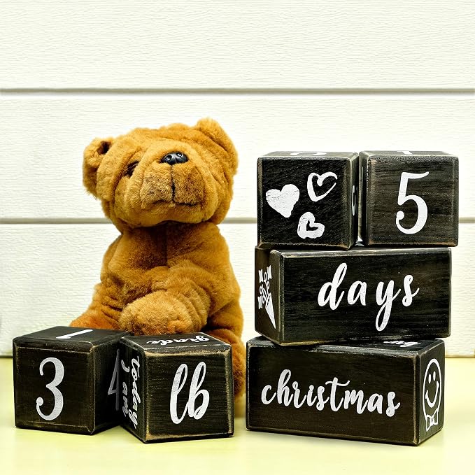 MAINEVENT Baby Monthly Milestone Blocks - Image 6