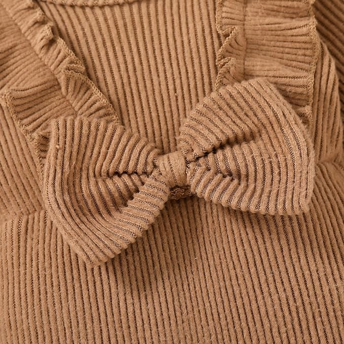 Happy Town Baby Girl Romper Infant Fall Winter Clothes Ruffle Sweater Long - Image 6