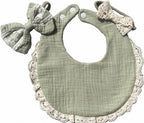 Baby Girl Gift Set, Muslin BoHo Bib - Image 5