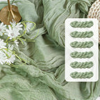 FEXIA 6 Pack Sage Green Table Runner 35x120 Inches by FEXIA