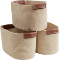 3 Pack Cotton Rope Storage Basket Woven Shelf Bin by Organizix
