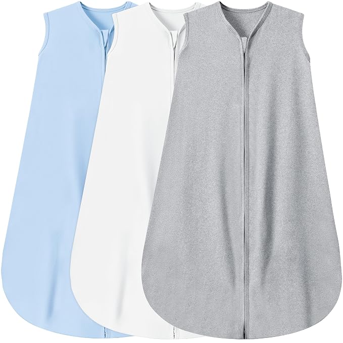 3 Pack Baby Sleep Sack 3-6 Months 100% Rayon Cotton Baby Sleeping Bag 2-Way by BSTOPPT