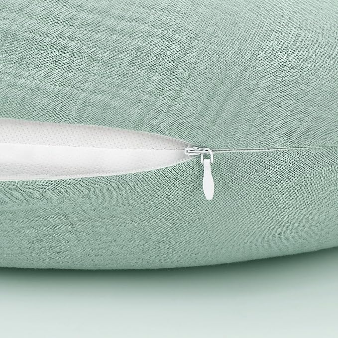 Accmor 2 Pack Muslin Nursing Pillow Covers, 100% Cotton Soft Nursing Covers - Image 4
