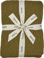 Knitted Organic Cotton Baby Blanket- Swaddle Blanket by huxie