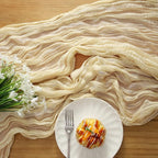 DOLOPL 8PCS Cream Cheesecloth Table Runner Bulk 13.3ft Boho Gauze Cheese Cloth - Image 5