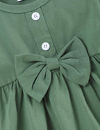 oklady Toddler Baby Girl Clothes Solid Color Ruffle Tops Floral Pants - Image 3