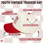 Funky Junque Premium Kids Trucker Hat Vintage Snapback Baseball Cap - Image 4