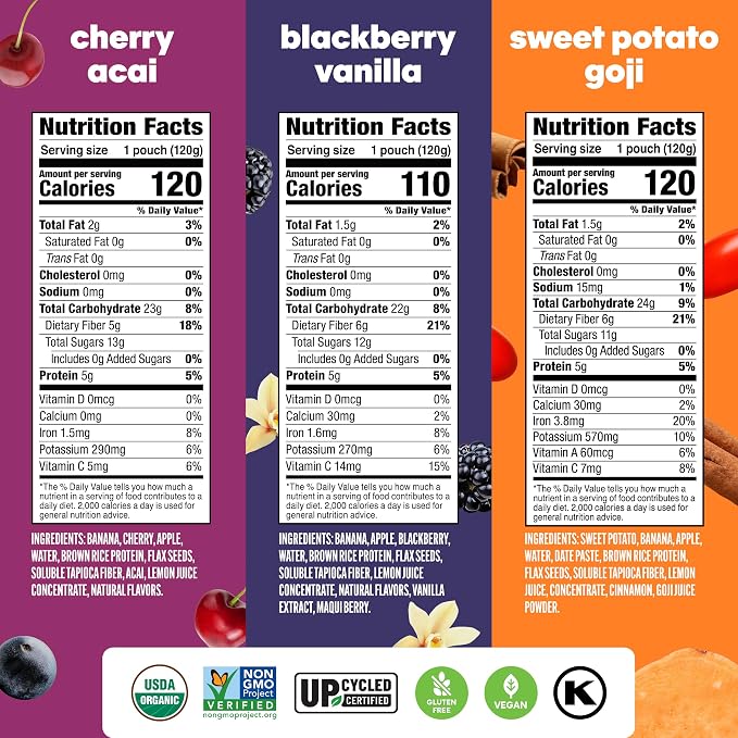 Noka Superfood Fruit Smoothie Pouches Variety Pack, Healthy Snacks - Image 3
