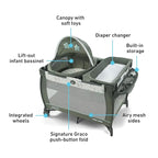 Graco Pack ’n Play Travel Dome Playard, Portable Bassinet - Image 6