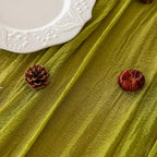 3pcs Moss Green Cheesecloth Table Runner Gauze 120 Inch 10 FT Rustic Boho - Image 2