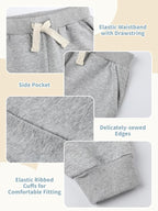 HXP 3 Pack Toddler Sweatpants Cotton Toddler Boys Girls Unisex Sweatpants Pants - Image 3
