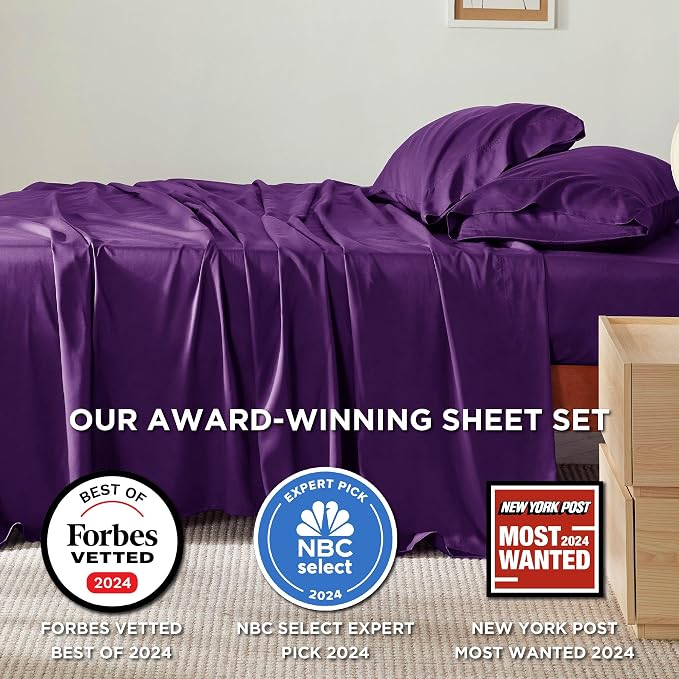 Bedsure Full Size Bed Sheets, Cooling Sheets, Rayon Derived from Bamboo - Image 2