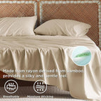 Bedsure King Size Sheet Set, Cooling Sheets King, Rayon Derived from Bamboo - Image 3