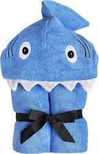 Hooded Baby Towel for Kids 2-8 | Large 100% Cotton Baby Shark Towel for Boys or by YikesTwins