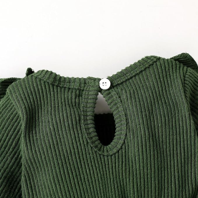 Happy Town Baby Girl Romper Infant Fall Winter Clothes Ruffle Sweater Long - Image 5