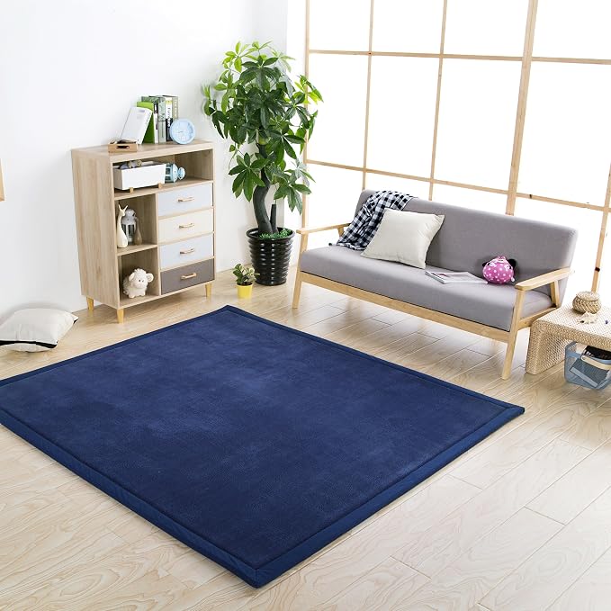 V-mix Baby Play Mat, Handmade Weaving Plush Foam Play Crawling Rugs - Image 6