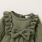 Happy Town Baby Girl Romper Infant Fall Winter Clothes Ruffle Sweater Long - Image 4