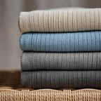 Knitted Organic Cotton Baby Blanket- Swaddle Blanket - Image 7
