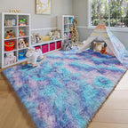 ONASAR Rainbow Rugs for Girls Bedroom, 5x8 Washable Fluffy Bedside Throw Area - Image 4