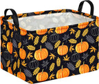 Rectangle Golden Pumpkin Gift Storage Home Shelf Storage Basket Organizer Box by Unknown
